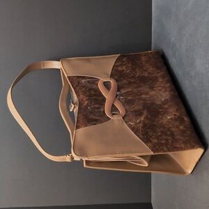 VTG,An Air Step Handbag Brown/Tan  Simulated Leather Purse.